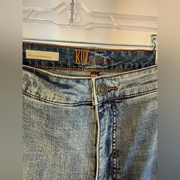 KUT FOR THE KLOTH KATHY ANKLE STRAIGHT LEG STYLE KP0594GB5R SIZE 24W FADED WASH - Picture 6 of 12